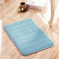 Luxuriously Soft Memory Foam Bath Mat With Coral Velvet And Non-slip Bottom SkyBlue,40*60cm/15.7*23.6in white