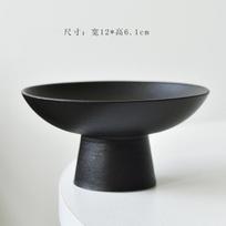 Zen keraminė Ikebanos vaza aukštu pagrindu gėlių padėklas hidroponinis gėlių vazonas gėlių kompozicijos pagrindas Does not contain plants black