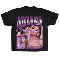 Ariana Grande Portretas Marškinėliai Unisex Unisex Medvilniniai Vintažiniai Pop Dainininkės Ypač Laisvi Kasdieniai Gatvės Drabužiai Gerbėjų Trumpomis Rankovėmis Marškinėliai Viršūnės XL gray