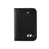 W152For Volkswagen VW GTI Golf Polo Passat Tiguan RLine R Magotan Touareg Jetta CC Car Styling ID Card Organizer Storage Bag Wallet black