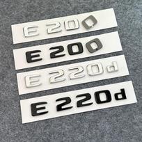For Mercedes Benz Black Silve Letters E200 E260 E300 E400 E450 E220d E350d E400d 4Matic ABS Emblem for Mercedes Benz Car Trunk Logo Sticker DP1 E450d sidabras