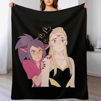 she ra and the p Throw Blanket Ultra Soft Flannel Fleece Blanket for All Seasons 150x125cm(60x50in) gray