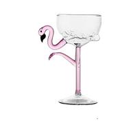 Flamingo formos vyno taurė 200ml Kūrybingas kokteilių taurė Baro vakarėliui - Unikali stiklinė