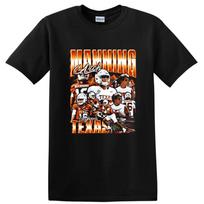 Arch Manning Texas Longhorns Football T Shirt Orange White Collage Tee XL brown