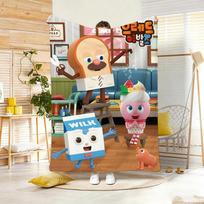 Hit Anime B-Bread B-Barbers Throw Lightweight 240g Flannel Blanket Soft Skin-friendly for Summer Cooling 150x200cm