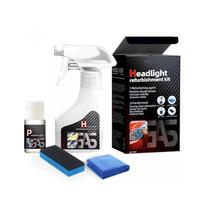 (Bundle) 180ml Headlight Restoration Polish Kit - No Sanding Anti-Yellowing Cleaner for Foggy Scratched Plastic Lens Only Spray