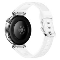 Originalus silikoninis dirželis HUAWEI WATCH GT 7 41mm Sportinis žiedas Pakeičiamos detalės Dryžuotas raštas Dirželis Huawei GT 6 5 4 41mm 18mm Pakeičiamas dirželis Huawei GT 4 41MM balta