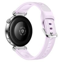 Originalus silikoninis dirželis HUAWEI WATCH GT 7 41mm Sportinis žiedas Pakeičiamos detalės Dryžuotas raštas Dirželis Huawei GT 6 5 4 41mm 18mm Pakeičiamas dirželis Huawei GT 7 41MM violetinė