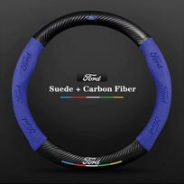 Ford ST EXPLORER EDGE Fiesta Focus Mondeo F150 Fusion Mustang Kuga Ranger Automobilio Neslystanti Suede Anglies Pluošto Vairo Dangtelis black