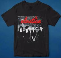 Vtg Elastica band T-Shirt Black Cotton Full Size Gift For Fans D365 M blue