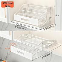 Wrought Iron No-Punch Multi-Layer Kitchen Spice Rack Pull-Out Cabinet Shelf