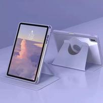 360° Rotating Tablet Case for Samsung Galaxy S10 S9 Ultra 14.6  S8 S7 FE A9 + Plus A8 A7 S6 Lite 8.7  Flip Cover with Pen Holder For S6 Lite 10.4inch violetinė