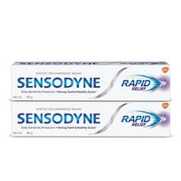 2 x Sensodyne Rapid Relief Toothpaste 80gm Each For Sensitive Teeth Exp 2027