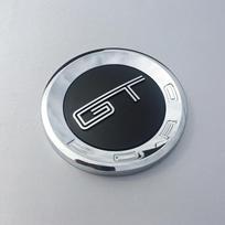 Bagazines dangtelio galinis Mustang ženklelis, emblema, kuro bakelio dangtelis, Ford Anniversary logotipas, chromuotas 59 GT