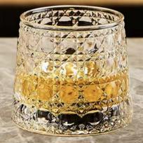 Elegantiškas besisukantis krištalinis viskio taurė - Šviečiantis Mylar puodelis 301-400ml beige