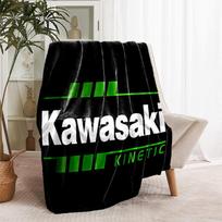 1pc Blanket Kawasaki Ninja Print Design, Lightweight Blanket for Sofa, Bed- Soft &Warm, Gift for All Seasons like Christmas, Halloween 80cmx120cm black