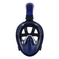180° Panoramic Snorkel Visor AntiFog Full Face Shielded Underwater Gear for Adults, Royal Blue S-m