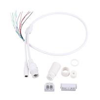 12V PoE kabelis su DC garso IP kamera RJ45 kabelis su įmontuotu PoE moduliu vaizdo stebėjimo IP kamerai balta