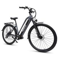 HedaTX-PASELEC TX10 Elektrinis dviratis Moteriškas 48V 1000W 19.2Ah Suaugusiųjų E-dviratis 80KM Nuotolis E-dviratis 45KM/H Elektrinis dviratis 27.5 Colio Miesto E-dviratis PASELEC TX10-48V1000W19.2Ah-Grey-TT