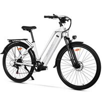 HedaTX-PASELEC TX10 Elektrinis dviratis Moteriškas 48V 1000W 19.2Ah Suaugusiųjų E-dviratis 80KM Nuotolis E-dviratis 45KM/H Elektrinis dviratis 27.5 Colio Miesto E-dviratis PASELEC TX10-48V1000W19.2Ah-white-TT