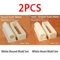 Sushi Maker Kimbap Sushi Rolls Mold Round Square Heart-shaped Make Sushi Machine Cutter Onigiri Molds Rice Balls