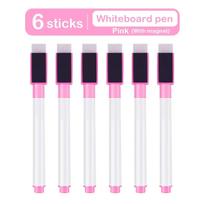 8 Colors Erasable Whiteboard Pens Fine Tip Magnetic Water-Based Pen With Cap Magnet Children Painting School & Office Stationery black