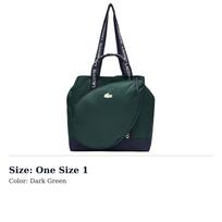 LACOSTE Audinio Teniso Krepšys, Vienos Peties Rankinė Unisex Jaspis NU5351NZ-M87 One Size 1 tamsiai žalia spalva
