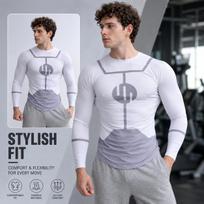 Nenugalimas Viltrumitas Cosplay Apsauginis nuo saulės Kompresiniai marškinėliai Vyrams Moterims Anime Bjj Mma Sporto salė Banglenčių Plaukimas Ilgomis Rankovėmis Sportinis Viršutinis Drabužis XXXL gray