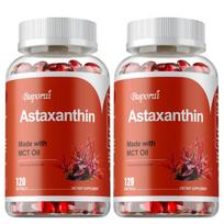 Buporai Astaxanthin 12 mg Softgels - Haematococcus pluvialis Microalgae with MCT Oil, Skin Eye Joint & Immune Support 120*2