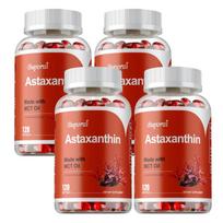 Buporai Astaxanthin 12 mg Softgels - Haematococcus pluvialis Microalgae with MCT Oil, Skin Eye Joint & Immune Support 120*4