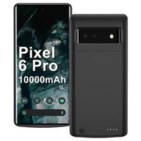 Google Pixel 8 Pro 7 6 Pro belaidžio įkrovimo dėklas Power Case Baterijos dėklas Power Bank 10000mAh Belaidžio įkrovimo dangtelis For Pixel 6 Pro black