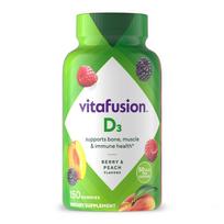 Vitafusion Vitamin D3 2000 IU Bone & Immune Support Peach Blackberry Strawberry Gummies 1 pcs 150 Tablets