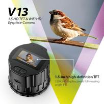 V13 Mikroskopas Wifi HD Elektroninė Okuliaro Kamera 1,5 Colio Ekranas Optinis Okuliaro Įrašymo Įrenginys Paukščių Stebėjimo Teleskopas V13 64G juoda