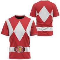 Animacijos Periferiniai Power Rangers Nepaprasti Jūreiviai 3D Spausdinimo Vasariniai Laisvi Trumpomis Rankovėmis Vyriški ir Moteriški Marškinėliai L white