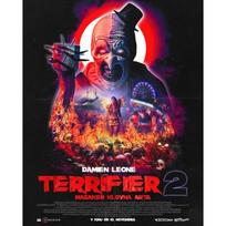 Retro Dekoracija Siaubo Filmas Terrifier 2 Plakatas Estetika Filmas TV Rinkinys Drobės Tapyba Sienų Menui Freska Namų Kambario Dekoras 21cm×30cm NoFrame blue