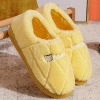 Įprastos unisex šlepetės poros šlepetės namuose ir buityje šiltos medvilninės šlepetės 36-37 geltona