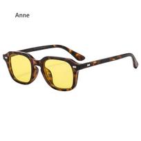 High-quality New Polygon Meter Nail Square Sunglasses Women Men Hip Hop Glasses Vacation Driving UV400 Cycling Accessories yellow