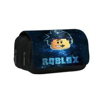 ROBLOX virtualaus pasaulio pieštukinė/pieštukų dėžutė pradinių ir vidurinių mokyklų mokiniams (Animacinių filmų raštinės reikmenų dėžutė) ROBLOX Double Pencil Case
