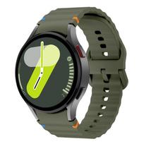 Originalus silikoninis dirželis Samsung Galaxy Watch 7 44mm 40mm FE diržas Apyrankė Galaxy Watch 4 6 Classic 5 pro juosta 43mm 47mm 45mm Galaxy 5 pro 45mm tamsiai žalia spalva