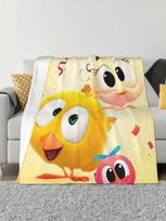 ¿Dónde está Chicky_ Manta de tiro con personajes de ¿Dónde está Chicky_ Regalo divertido para fans, manta vintage #Color_MULTI,Tamaño_75X95CM 100X150CM pilka spalva