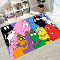Animacinis Les Barbapapa Barbamama šeimos kilimas miegamajam, svetainei, sofai, namų įėjimui, didelis neslystantis vaikų žaidimų grindų kilimėlis 40x60cm( 15x23in )