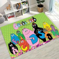 Animacinis Les Barbapapa Barbamama šeimos kilimas miegamajam, svetainei, sofai, namų įėjimui, didelis neslystantis vaikų žaidimų grindų kilimėlis 40x60cm( 15x23in )
