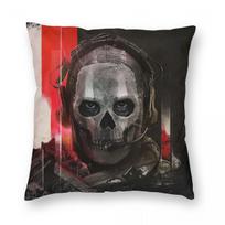 Call Of Duty Simon Ghost Riley Square Pillowcase Polyester Linen Velvet Pattern Zip Decor Home Cushion Cover 30cmx30cm gray