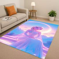 3D MINISO Šaldytas Anna Elsa Animacinis Kalėdų Dovana Svetainės Neslystanti Kiliminė Danga Miegamojo Žaidimų Kambario Sofos, Namų Durų Kilimėlis 100cm x 120cm