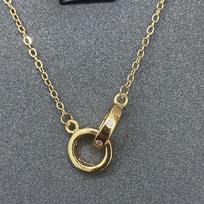 Seiko Mobius Double Ring Necklace Personalized Clavicle Chain gray