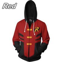DC Superherojų Hoodis Robin/Nightwing/Batman 3D Laisvalaikio Vyriškas ir Moteriškas Džemperis M black