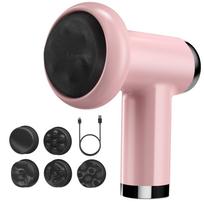 Portable Vibration Massage Gun Deep Muscle Relaxation Body Shaping Fitness Slimming Anti Cellulite Fat Fascia Equipment rožinė