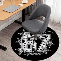 1pc six seven Round Chair mat office Area Rug - Non-Slip, Floor Mat for Office, Bedroom, and Indoor Decor p127172 80cm by 80cm gray