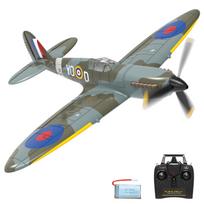 Naujas Spitfire RC lėktuvas EPP 400mm sparnų mojis RC naikintuvas Vieno mygtuko akrobatinis 2.4G 4CH RTF karo lėktuvas