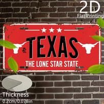 Vintage Texas Metal Tin Sign Welcome Wall Decor Garage Man Cave 30x15cm black